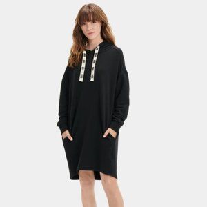 UGG Women's Aderyn Hoodie Dress Sweatshirt Black Small
